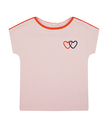 Mothercare Pink Heart T-Shirt