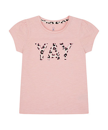 Mothercare Pink Yay T-Shirt