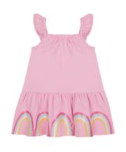 Mothercare Pink Rainbow Hem Dress