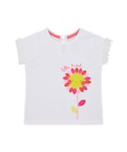 Mothercare White Flower T-Shirt