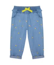 Mothercare Lemon Embroidered Trousers