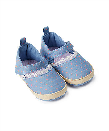 Mothercare Denim Espadrille Pram Shoes