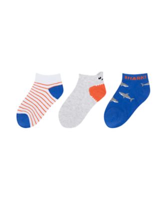 Mothercare Boys Shark Socks - 3 Pack