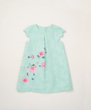 Mothercare Mint Scallop Sleeve Dress