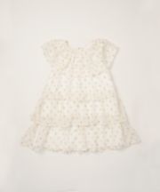 Mothercare Gold Dobby Spot Tiered Dress