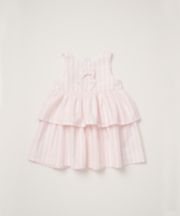 Mothercare Pink Striped Tiered Dress With Bow