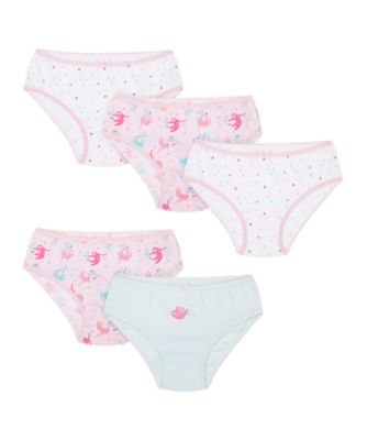 Mothercare Girls Sloth Briefs - 5 Pack