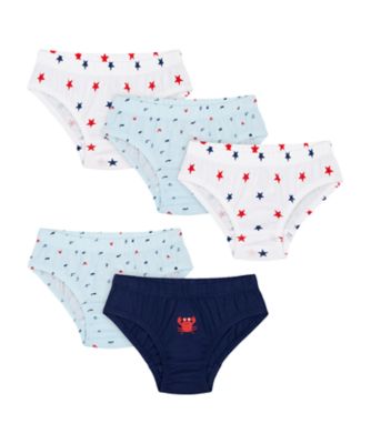 Mothercare Boys Crab Briefs - 5 Pack