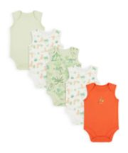 Mothercare Jump For Joy Bodysuits - 5 Pack