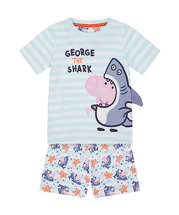 Mothercare George Pig Shark Shortie Pyjamas