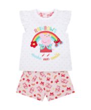 Mothercare Peppa Pig Rainbow Shortie Pyjamas