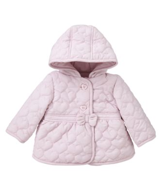 Mothercare Baby Newborn Girl's Heart Quilted Coat Jacket Coat Long ...