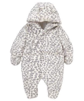 Mothercare Fluffy Leopard Snowsuit | pramsuits & snowsuits | Mothercare