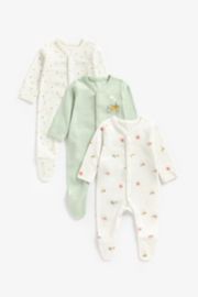 Mothercare Tractor And Veggie Sleepsuits - 3 Pack