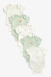 Mothercare Tractor And Veggie Bodysuits - 5 Pack