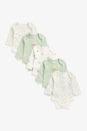 Mothercare Tractor And Veggie Bodysuits - 5 Pack
