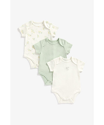 Mothercare Little Bunny Bodysuits - 3 Pack