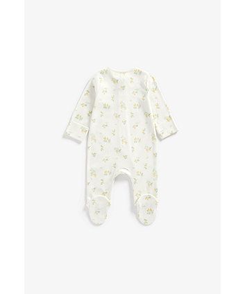 Mothercare Floral Zipped Sleepsuit