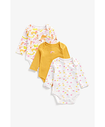 Mothercare Little Dog Bodysuits - 3 Pack