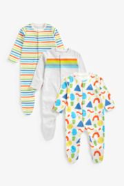Mothercare Rainbow Sleepsuits - 3 Pack