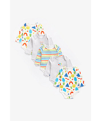 Mothercare Happy Bodysuits - 5 Pack