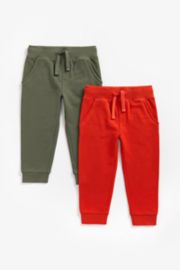 Mothercare Khaki And Red Joggers - 2 Pack