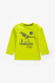 Mothercare Yellow Tyrannosaurus Long-Sleeved T-Shirt
