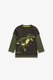 Mothercare Dino Double-Layer Glow-In-The-Dark T-Shirt