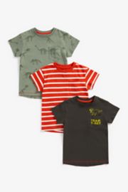 Mothercare Team T-Rex T-Shirts - 3 Pack