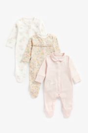 Mothercare Floral All In Ones - 3 Pack