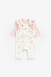 Mothercare Floral Dungarees And Bodysuit Set