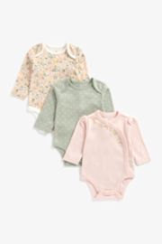 Mothercare Floral Bodysuits - 3 Pack