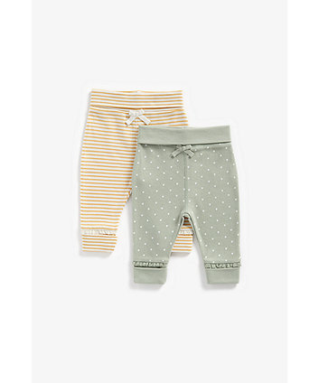 Mothercare Spot And And Striped Joggers - 2 Pack