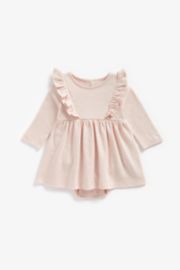 Mothercare Pink Ditsy Floral Frill Romper Dress