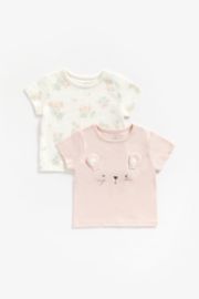 Mothercare Bunny And Floral T-Shirts - 2 Pack