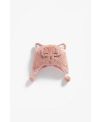Mothercare Faux-Fur Fleece-Lined Cat Trapper Hat