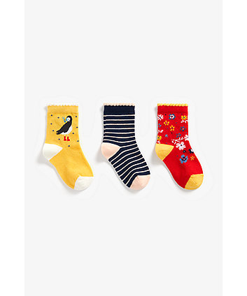 Mothercare Puffin Socks - 3 Pack