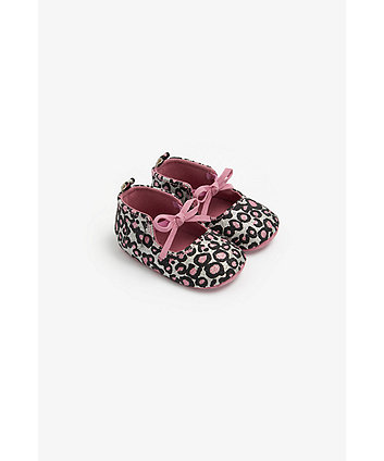 Mothercare Leopard-Print Pram Shoes