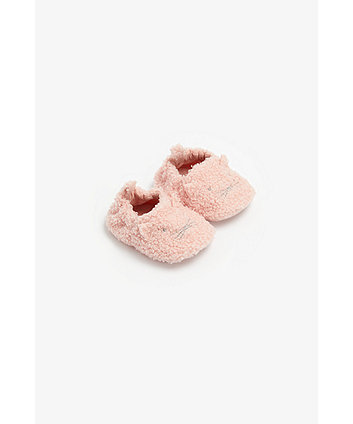 Mothercare Pink Cat Slippers