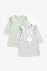 Mothercare Bunny Nightdresses - 2 Pack