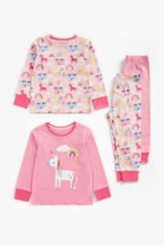 Mothercare Unicorn Pyjamas - 2 Pack