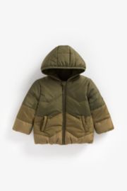 Mothercare Khaki Tonal Fleece-Lined Jacket