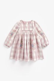 Mothercare Gingham Dress With Embroidery