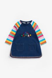 Mothercare Denim Dress With Rainbow Sleeves