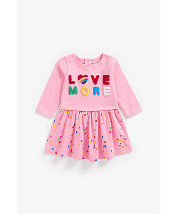 Mothercare Pink Love More Twofer Dress