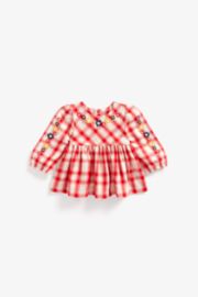 Mothercare Checked Blouse With Embroidery