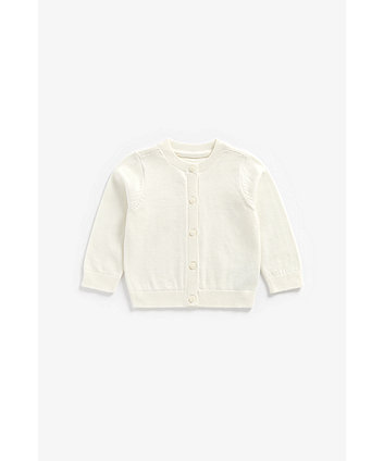 Mothercare White Knitted Cardigan