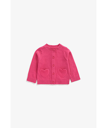 Mothercare Red Heart Pocket Knitted Cardigan