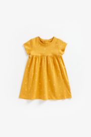 Mothercare Mustard Spot Jersey Dress