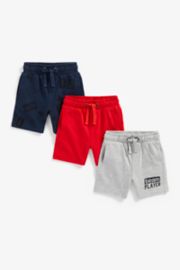 Mothercare Team Player Jersey Shorts - 3 Pack